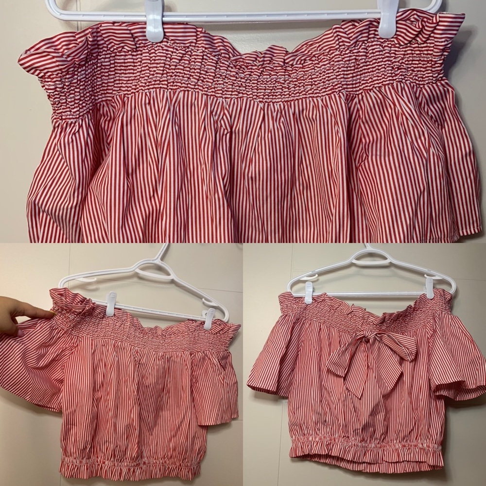 Off the shoulder ruched top